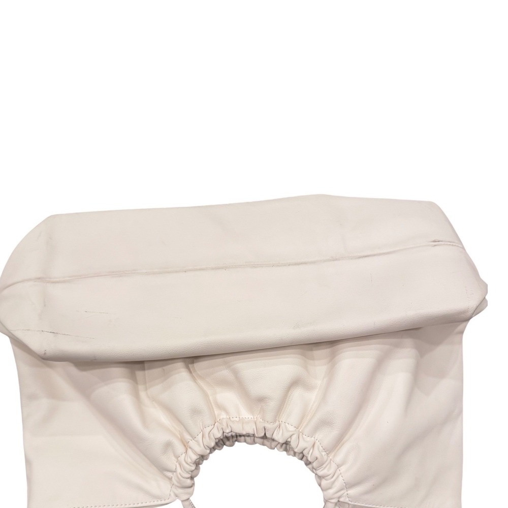 LDT Lily Tote Bag White‎ Nappa Leather Pink Inside Preloved 18x12x5 Slouchy$298 - Picture 13 of 16